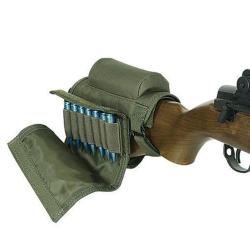 Cartouchi&egrave;re de crosse, appui joue universelle kaki