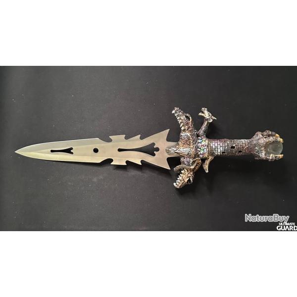 Poignard seul MEDIEVAL / FANTASTIQUE stylis� (CASS�)