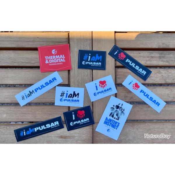 Lot de 10 autocollants PULSAR