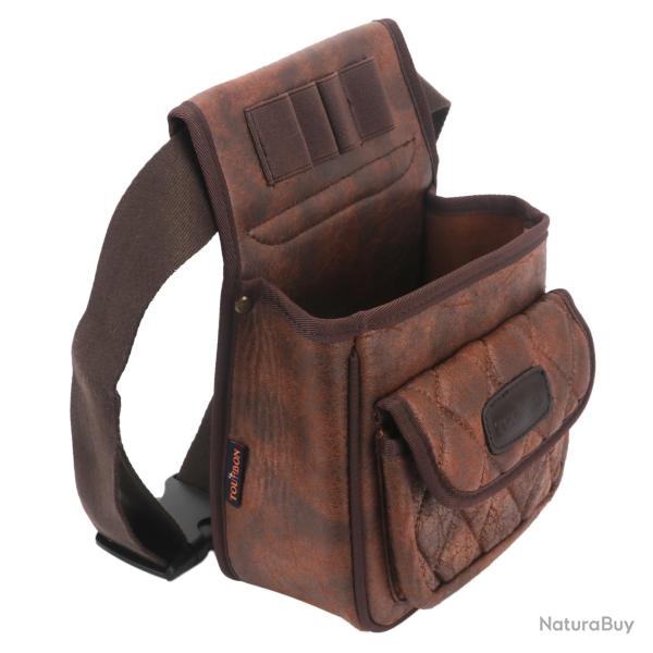 Sacoche en cuir porte cartouche tourbon - LIVRAISON GRATUITE