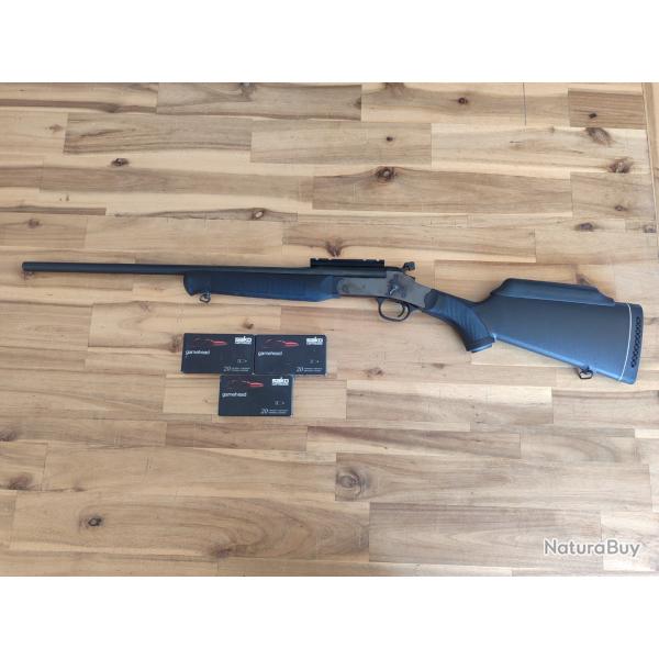 Rossi - Carabine monocoup : Pombal 222 remington + 60 munitions Sako Gamehead 55gr.