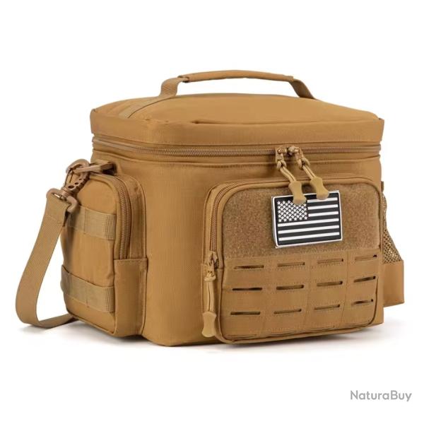 Sac  djeuner tactique isotherme tanche repas pique-nique robuste et durable Beige Sable