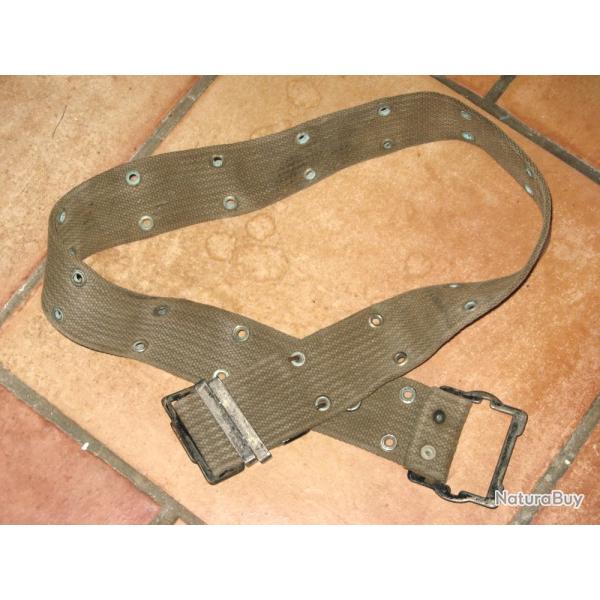 Indo-Algrie-Tchad : ceinturon de toile type TAP (parachutiste), rglementaire.