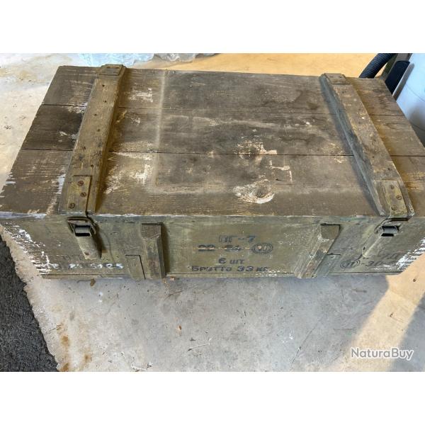 Caisse en bois de munitions