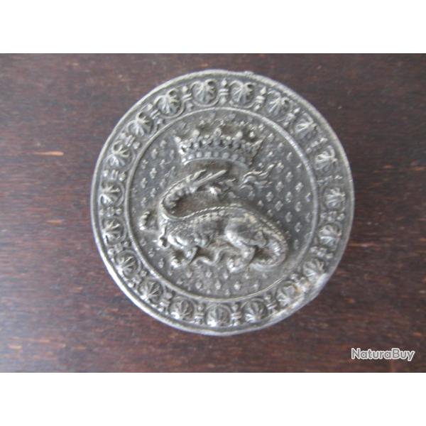 Boite en �tain salamandre couronn�e 1960 - Sign�e