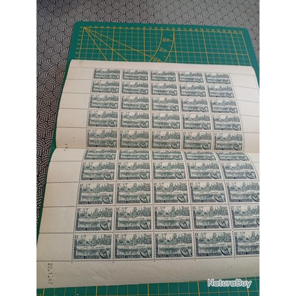 Feuille timbres complte guyane francaise numero204