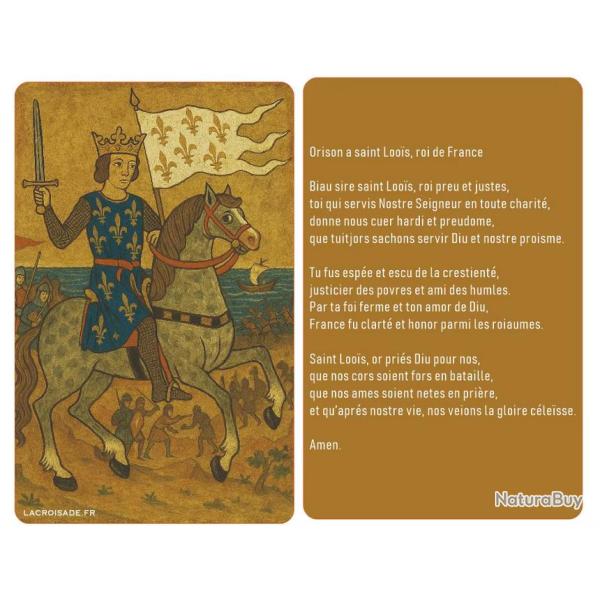 Carte de pri�re Saint Louis