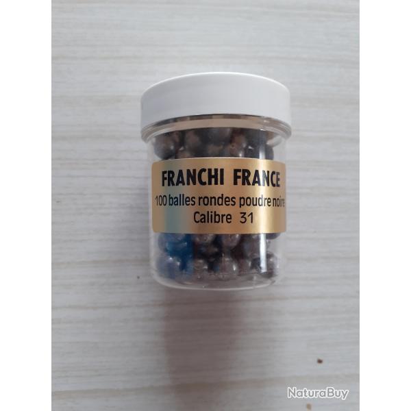 Balles rondes poudre Calibre 31