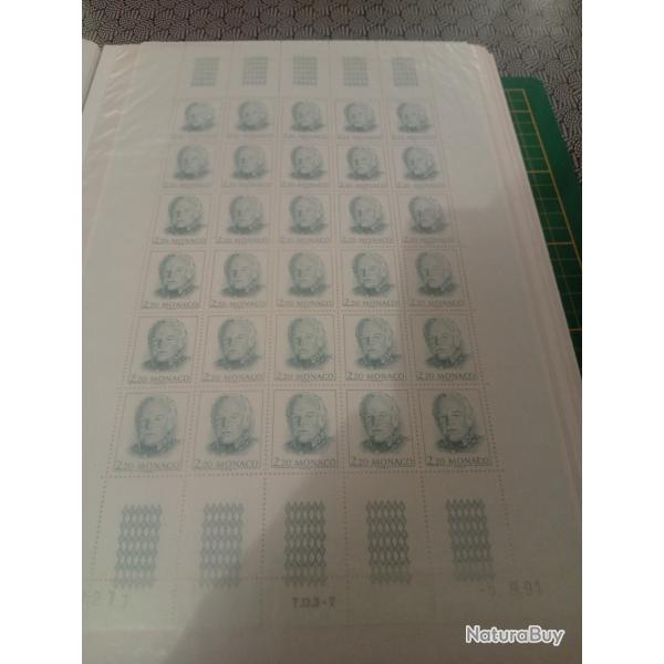 Serie compl�te monaco serie princi�re en  4 feuilles, introuvable... Voir scans