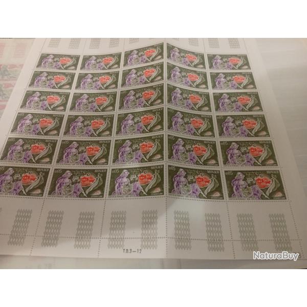 Serie compl�te monaco contes de Perrault en 9 feuilles, 1152 a 1160 vari�t�. Voir scans