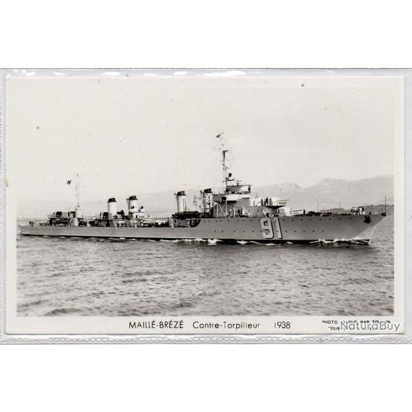CPA - Marine de Guerre - MAILLE - BREZE Contre - Torpilleur 1938  N�1339