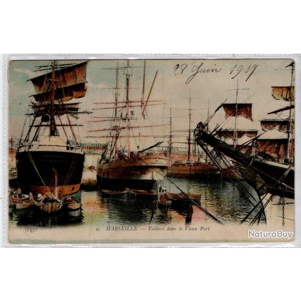 CPA - Marine -MARSEILLE - Voiliers dans le Vieux Port   N�1347