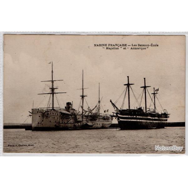 CPA - Marine Fran�aise - Les Bateaux - �cole " Magellan " et " Armoriqua "N�1349
