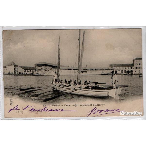 CPA - Marine Militaire -Toulon - Canot major s'appr�tant a accoster N�1354