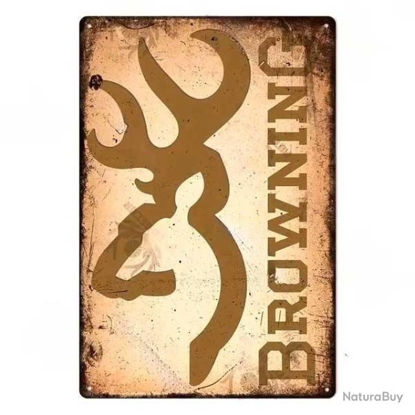 Plaque d�corative m�tal Browning