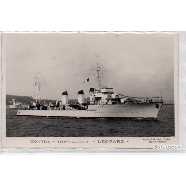 CPA - Marine de Guerre - CONTRE - TORPILLEUR  " LEOPARD " N�1365