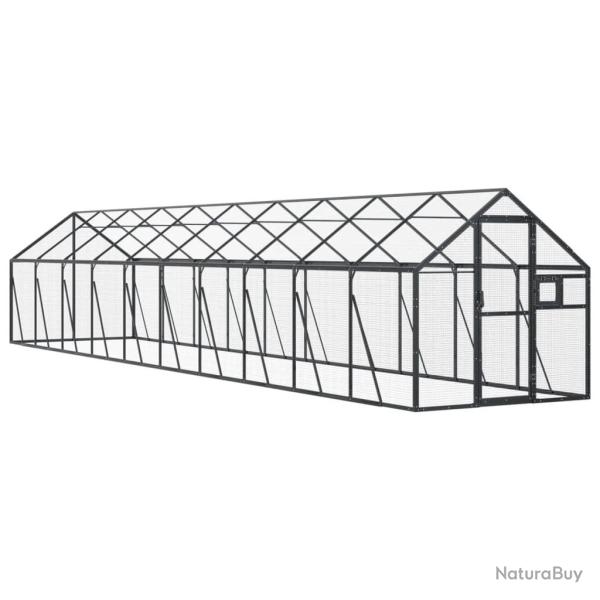 Voli�re cage � oiseaux 1,79 x 10 x 1,85 m aluminium anthracite 02_0045631