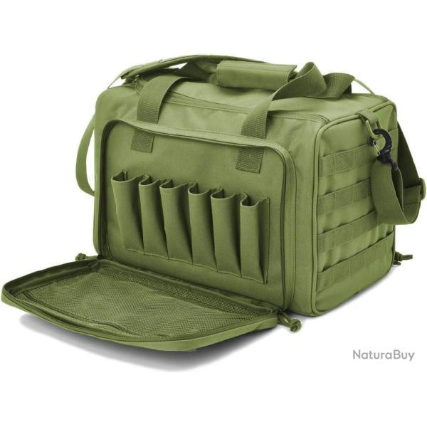 Sac tactique modulable 27L pour transport d'armes de poing - vert - LIVRAISON GRATUITE