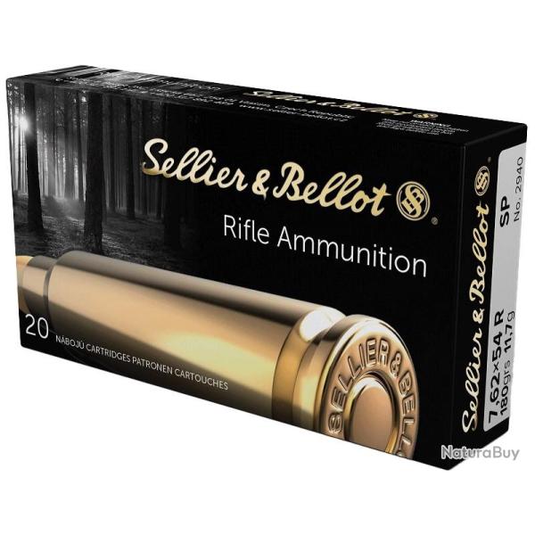 BOITE DE 20 CARTOUCHES SELLIER BELLOT CAL.7.62x54R SP 180GRS