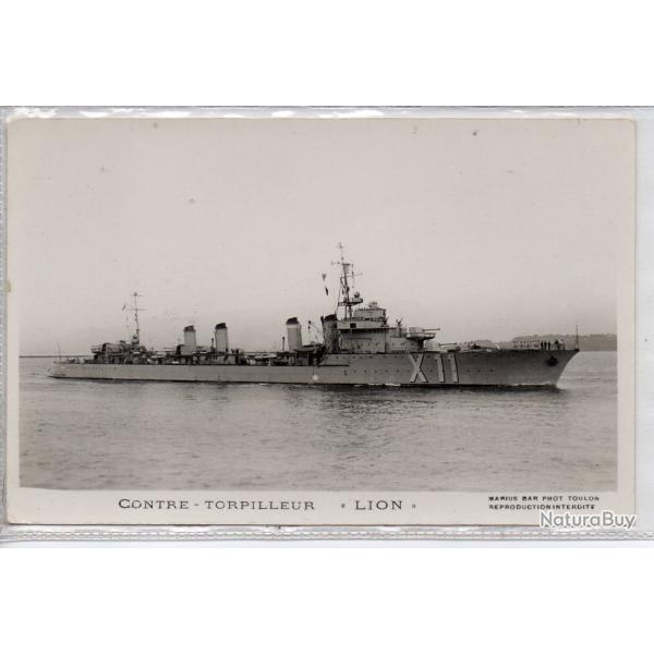 CPA - Marine de Guerre - CONTRE - TORPILLEUR  " LION " N�1373