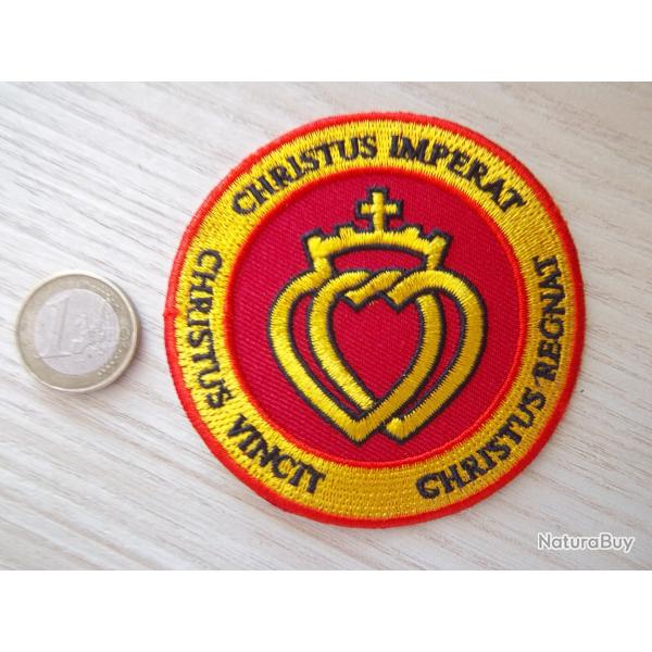 cusson religieux scout plerinage insigne catholique CHRISTUS VINCIT