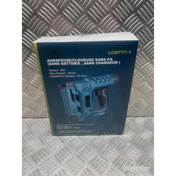 Silex agrafeuse cloueur sans fil pour batterie au Lithium 20v lcr777-1 neuf