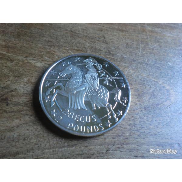 m�daillle elisabeth II  2 pounds " 1992