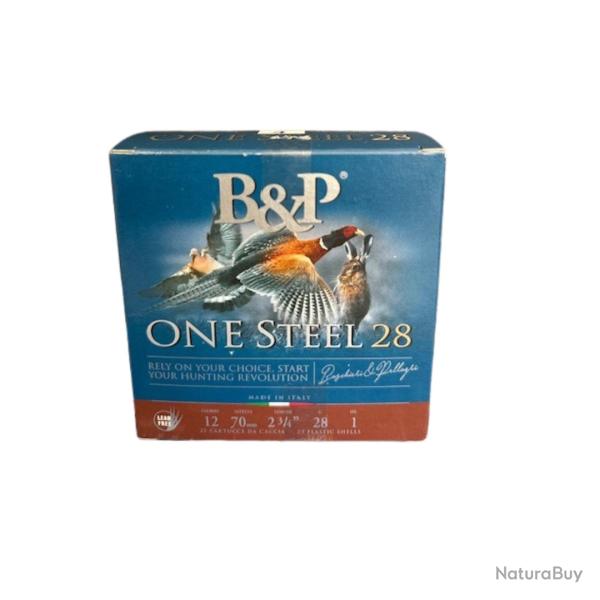 Cartouches B&P BASCHIERI PELLAGRI COMPETITION ONE STEEL acier CAL.12/70 28G par 25