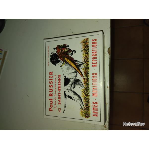 collector  boite cartouche ancienne calibre 16  paulrussier  st  etienne