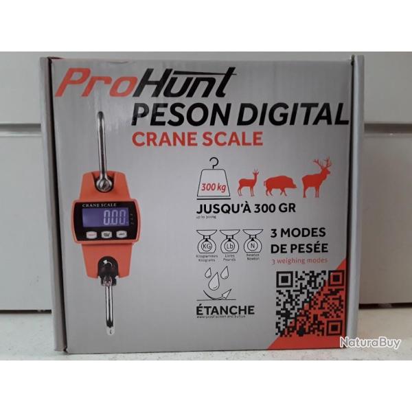 PESON DIGITAL PROHUNT CRANE SCALE JUSQU'A 300 KG