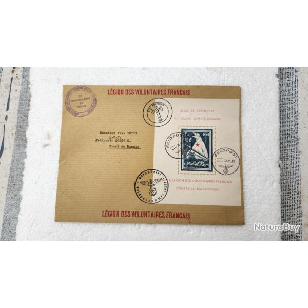timbre sur lettre du corps exp�ditionnaire,l�gion des volontaires fran�ais,!!!RARE