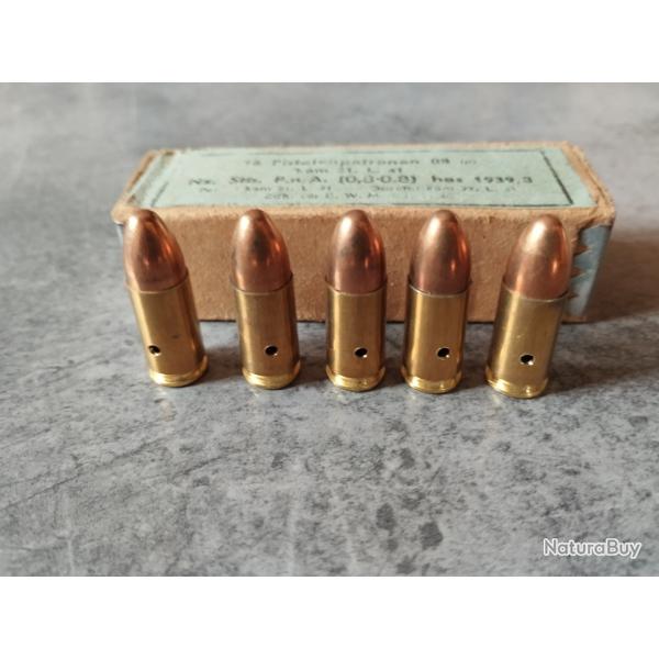 Boite de cartouches 9 mm allemandes 2 WW