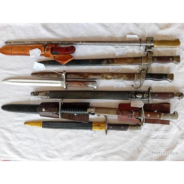 Lot de baionnettes