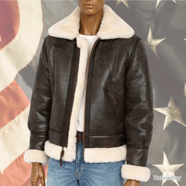 Blouson US Cuir Bombardier B3 LC1259 Brown Schott