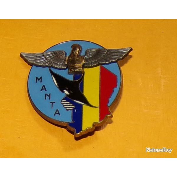 G�nie de l'Air, Op�ration MANTA, dos grenu, �pingle sertie   , FABRICANT DELSART SENS  ,  HOMOLOGATI