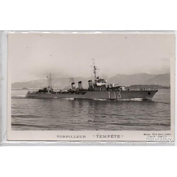 CPA - Marine de Guerre - CONTRE - TORPILLEUR  " TEMP�TE " N�1380