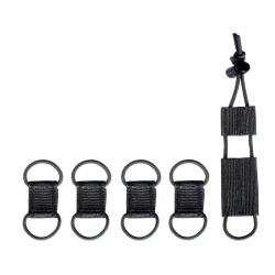 Set d'attaches &eacute;lastiques MOLLE Noir (040)