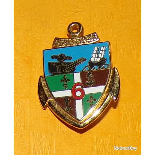 6� R�giment d'Artillerie de Marine, DJIBOUTI, 6 rouge , FABRICANT DRAGO  ,  HOMOLOGATION SANS , BON