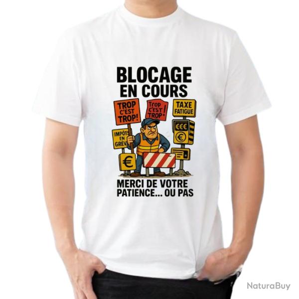 Tee-shirt humoristique "Blocage en cours..."