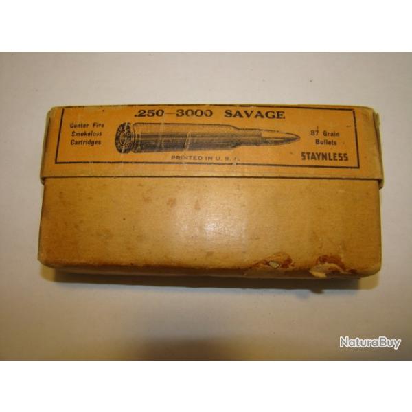 boite de munition 250-3000 savage WW