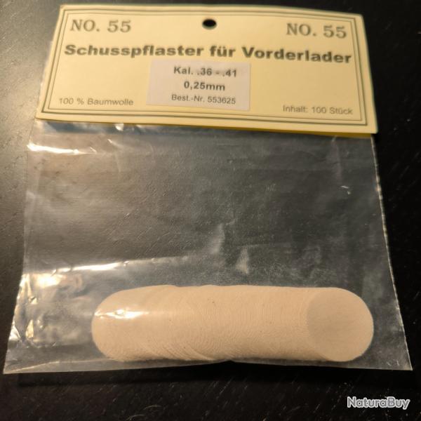 100 Calepins en coton pour calibre 36  41 - diamtre 2,2 cm - paisseur 0,25 mm