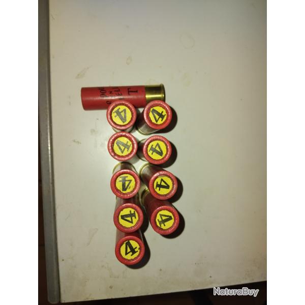 lot de10 cartouches  manufactur�es  mgm gros culot  en calibre 20 ancienne  generation