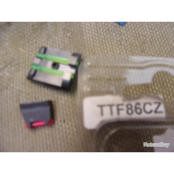 hausse et guidon de pistolet