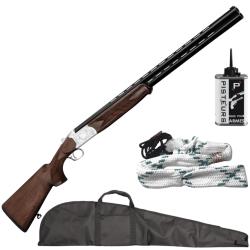 Pack Chasseur ! Fusil superpos&eacute; Luxe Yildiz ejecteur plaine cal. 20/76 + fourreau + nettoyage
