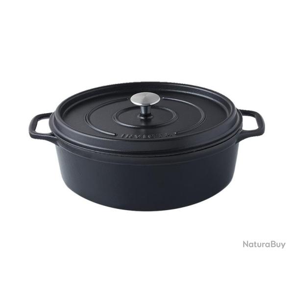 Cocotte ovale 5L Invicta noir diam.29cm