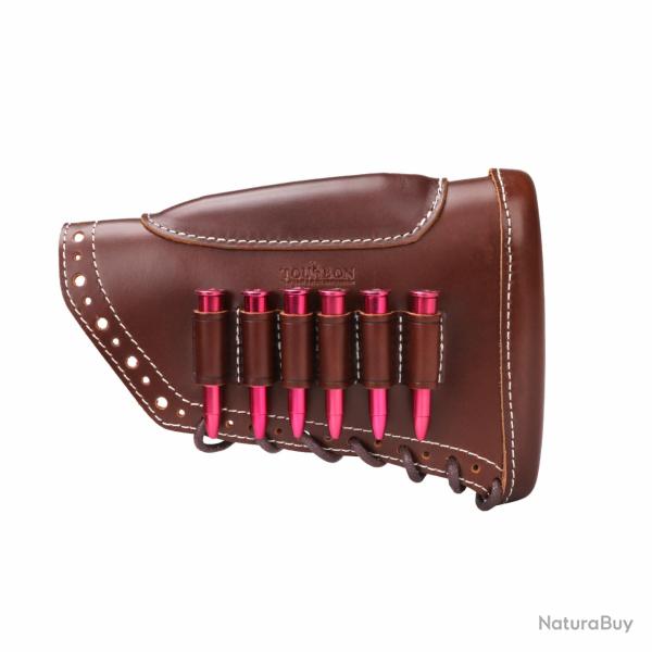 Cartouchi�re de crosse pour gaucher - calibre .308 30.06, etc. - cuir v�ritable - LIVRAISON GRATUITE