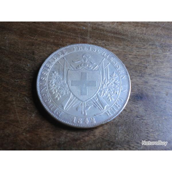 monnaie suisse  eidgenossiches freischiessen in chur 1842