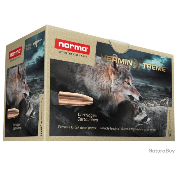 Munitions NORMA calibre 222 Rem Vermin Extreme 55gr - 3.6g x20