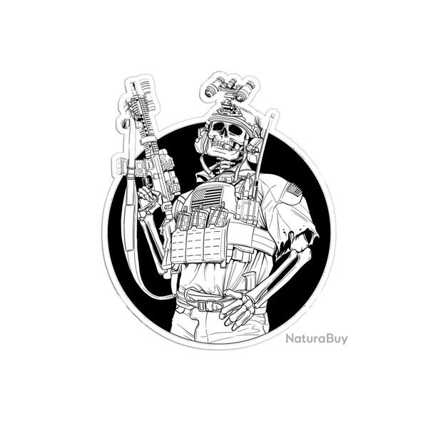 sticker / autocollant SQUELETTE MILITAIRE