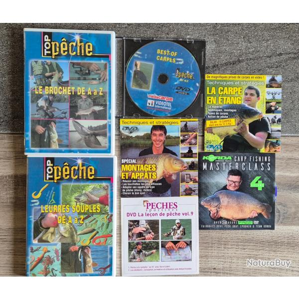 Lot de 7 DVD de p�che